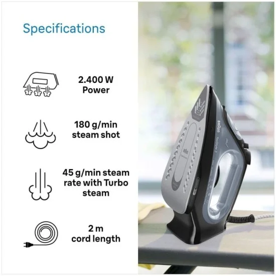 Braun 2400W Steam Iron - Black